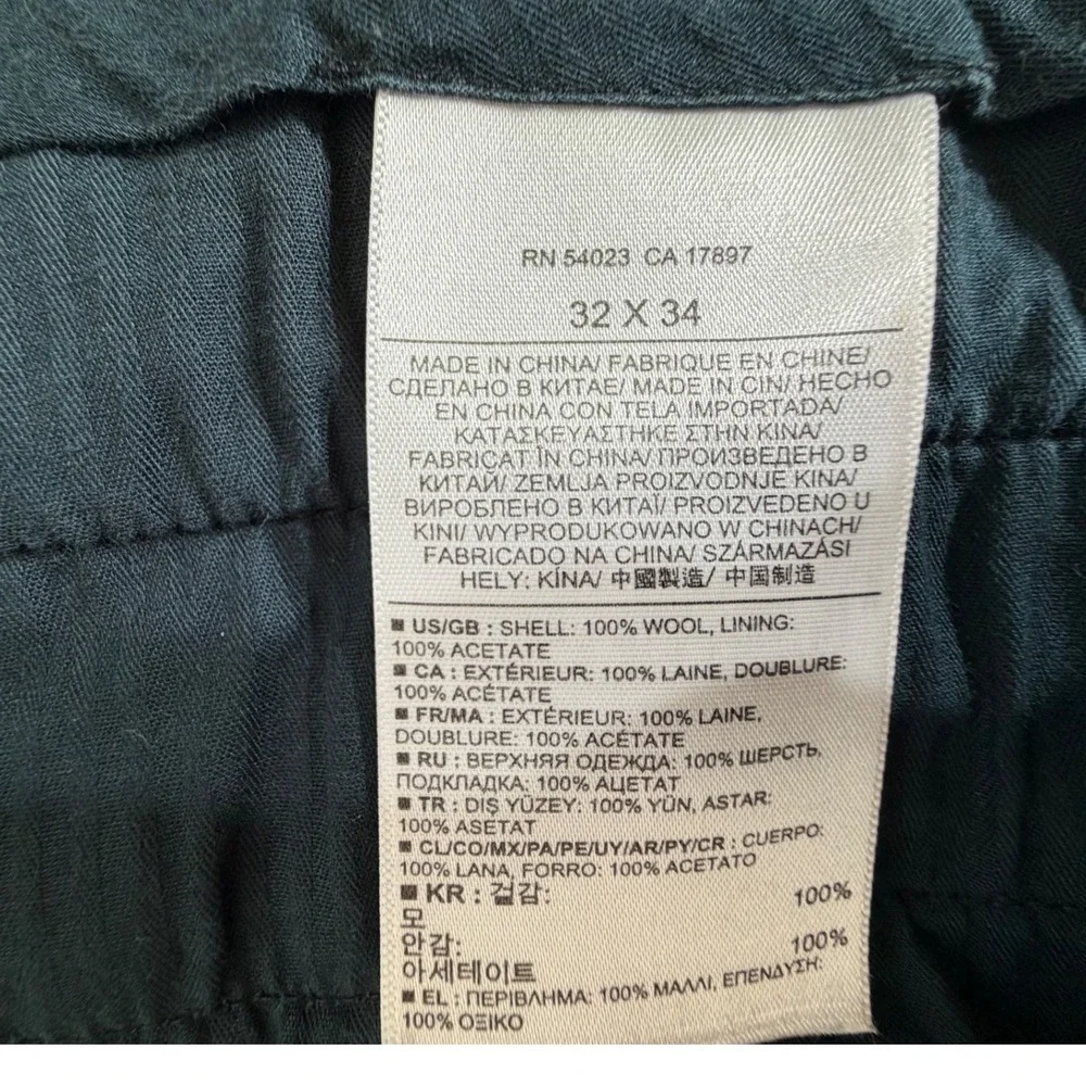 Banana Republic Dress Pants 32x34 (33x32) Navy Modern Slim Fit Italian Wool READ